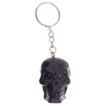 South Coast Jewellery Black 3D Skull Keyring Keychain Bag Pencil Case Charm Pendent Zip Accessory Resin