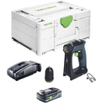 Cxs 18-Basic Perceuse-visseuse sans fil 18 v 40 Nm Brushless + 1x batterie 4,0 Ah + chargeur rapide + Systainer - Festool