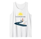 Funny Chicken Fun Farm Road Crossing Tank Top