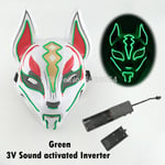 Uusi Luminous Halloween Party Mask EL Wire Hehkuva Maski Japanilainen Anime Cosplay LED Costume Fox Mask karnevaalijuhlatarvikkeisiin