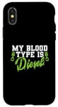 Coque pour iPhone X/XS Mon groupe sanguin est Diesel Auto Mechanic