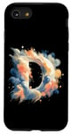 Coque pour iPhone SE (2020) / 7 / 8 Lettre initiale de l'alphabet D dans un style d'art impressionniste