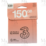 Three (3) £20 PAYG Mobile Sim Card Pay As You Go 3G 4G 5G (UK Sim)