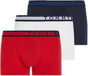 Tommy Hilfiger Boxer Homme Lot de 3 Slip Homme Sous-Vêtement, Multicolore (Navyblazer/Tangored/PVHwhite), S