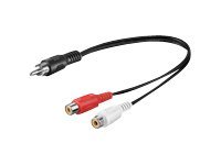 Microconnect - Ljudsplitter - Rca Hane Till Rca Hona - 20 Cm