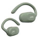 JVC Nearphones Oreilles Libres True Wireless avec Crochet pivotant, Driver néodyme 16mm, Bluetooth 5.4, Autonomie 26heures - HA-NP40T-G (Vert)