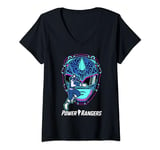 Power Rangers Blue Ranger Hero Shot T-Shirt avec Col en V