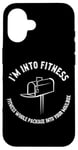 Coque pour iPhone 16 Funny Mailman I'm Into Fitness Ensemble dans votre boîte aux lettres