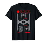 Star Wars The Force Awakens TIE Fighter Schematics T-Shirt