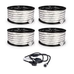 LED-list / Arbetsbelysning AGGE 230V - 1500 lm/m, 25 m, 4 st + Nätsladd (100 m)