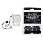 Compex Coque de Protection Blanc & EasySnap Performance 5x5cm - Sachet de 4 Electrodes