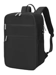 RuoSien Baggage Cabine 40x20x25 pour Ryanair Sac à Dos Voyage Cabine Avion Bagages Cabine Le Siège Bagages Sac Antivol Sac Humide Femme Homme (Nuit noire)