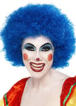 Bright Blue Curly Clown Wig