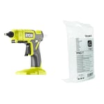 RYOBI - Pistolet à colle 2 températures 18V - 130°C / 200°C - chauffe en 2 à 3 min & RAPID – Bâtons de colle thermofusible Pro-T – Transparente – Pour PVC, Plastique, Câbles, Verre