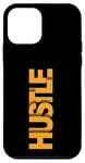 Coque pour iPhone 12 mini Graphique orange Get Your Hustle Up en couleur orange