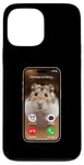 Coque pour iPhone 13 Pro Max Meme Hamster regardant la caméra frontale Hamster appelle