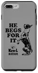 Coque pour iPhone 7 Plus/8 Plus Ken L-Ration He Begs For It Nourriture rétro vieilli pour chien