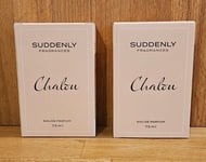 2 x Suddenly Chalou Eau de Perfume 75ml 2.5foz Fragrances Perfume - Free P&P New