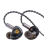 LINSOUL TINHIFI T3 Plus 10 mm LCP Écouteurs intra-auriculaires Hi-Fi avec câble OFC amovible 2 broches Coquillage imprimé 3D pour musiciens audiophiles