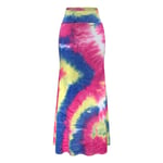 VBHJK Skirts For Women,Rose Red Blue Tie-Dye High Waist Long Slim Fit Fashion Bohemian Spring Summer Versatile Stretchy Retro Skirt For Women Girls Party Casual Fashion Office,L