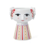 Bjørn Wiinblad Eva Ceramic Candle Holder in the Shape of a Woman in Red Tones Ideal for Tea Lights Height 9.5 cm Diameter 8 cm