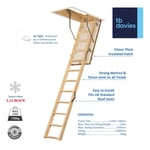 TB Davies EuroFold Timber Folding Loft Ladder 55cm x 120cm (280cm) Attic Stairs