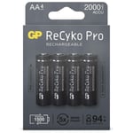 4x Gp Recyko Pro Aa-Batterie Nimh 2000mAh Mignon LR06 LR6 1,2V Piles Aa Batterie