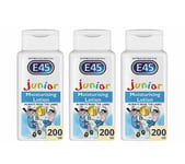 3 x E45 Junior Dermatological Moisturising Lotion, 200 ml