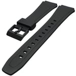 18mm Replacement Watch Strap Black Rubber Band For Casio F91W F94 F94W F105W