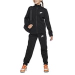 NIKE K NSW Tracksuit Poly FZ HBR, Noir/Noir/Blanc, 158-170 Unisex