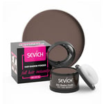 Sevich Hairline Powder，Instantly Conceals Hair Loss, Root Touch up Powder, Hair Shadow Toppers for Women & Men, Touch Up for Thinning Gray Hair, Windproof & Sweatproof, Dark Brown