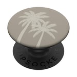 Boho Palm Trees Tropical Island Summer Chic (Sand Beige) PopSockets Adhesive PopGrip