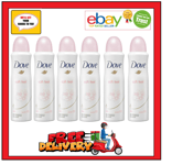 6 x 150ml Dove Soft Feel, 48h Warm Powder Scent Anti- Perspirant. 0% Alcohol