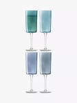 LSA International Gems Champagne Glass Flute, Set of 4, 210ml