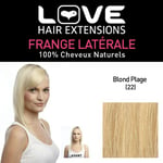 Love Hair Extensions - LHE/FRA1/QFC/CISF/22 - 100 % Cheveux Naturels - Frange Latérale - Couleur 22 - Blond Plage