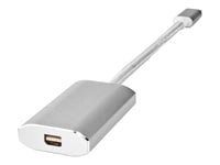 Nedis Fabritallic - Usb / Displayport-Adapter - 24 Pin Usb-C (Hann) Til Mini Displayport, 24 Pin Usb-C (Hunn) - Usb 3.2 Gen 1 - 20 Cm - Formstøpt, Rund, 1080P-Støtte, Power Delivery-Støtte, 4K 60Hz Støtte - Sølv