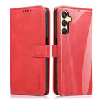 ARRYNN Coque pour Samsung Galaxy A25 5G (6.5"),Housse Samsung Galaxy A25 5G,Étui de Protection Porte-Cartes Portefeuille Multi-Usage Magnétique Case Cover pour Samsung Galaxy A25 5G - Rouge