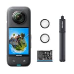 Insta360 X3 Kit All Purpose - Caméra d'action 360 degrés étanche avec capteurs 1/2" 48MP, vidéo Active HDR 5,7K 360, Photo 360 72MP, Mode Mono-Objectif 4K, Mode Me 60ips, stabilisation