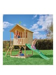 Tp Hill Top Wooden Tower Playhouse With Slide