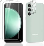 Verre Trempé Pour Samsung Galaxy S23 Fe 5g Protection Écran [2 Pièces] Et Galaxy S23 Fe 5g Caméra Arrière Protecteur [2 Pièces], Transparent Hd, Protection Écran Pour Galaxy S23 Fe 5g