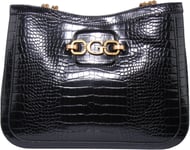 Guess Hensely Croc Girlfriend Tote Womens Bag In Black