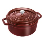 Staub La Cocotte 24 cm round Cast iron grenadine-red