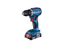 Skrutrekker/bor Bosch GSR 18V-45 Professional; 18 V; 2x2,0 Ah batteri. + L-Case