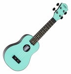 Ukulélé Soprano au design Roundback Uke Guitare Hawai 15 Frettes Nylon Turquoise