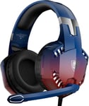 Casque Gaming pour PS4/PS5/Xbox One/Switch/PC, Pilote 50MM avec Son Surround 3D Bass, Micro Antibruit Réglable, Lumière LED