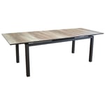 Table de jardin rectangulaire extensible Tahaa plateau Fundermax® graphite/wood 180/240 cm - Proloisirs