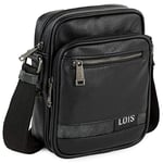 Lois - Man Bag - Men's Shoulder Bags - Man Bags for Men Crossbody Bag in Waterproof Material - Man Bags for Men Shoulder for Men with Adjustable Strap - Small Bag for Men. Mens Bags Shoulder, Black