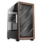 Antec FLUX ARGB Gaming Case Glass Side E-ATX Mesh Wood Front - BTF Ready - Black