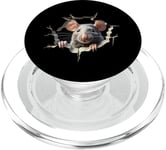 Mouse Hole Peeking Mice Cute Mouse Costume Boys Girls Men PopSockets PopGrip for MagSafe