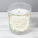 Personalised Wonderful Time of The Year Christmas Jar Candle